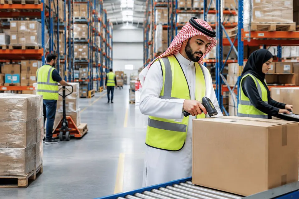 Warehouse personnel supporting organized fulfillment operations